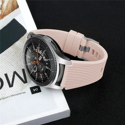 S Size 22mm Silicone Strap for Samsung Galaxy Watch Active / Galaxy Watch 46mm / Huawei Watch GT 2 Replacement Band