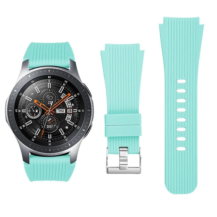 S Size 22mm Silicone Strap for Samsung Galaxy Watch Active / Galaxy Watch 46mm / Huawei Watch GT 2 Replacement Band