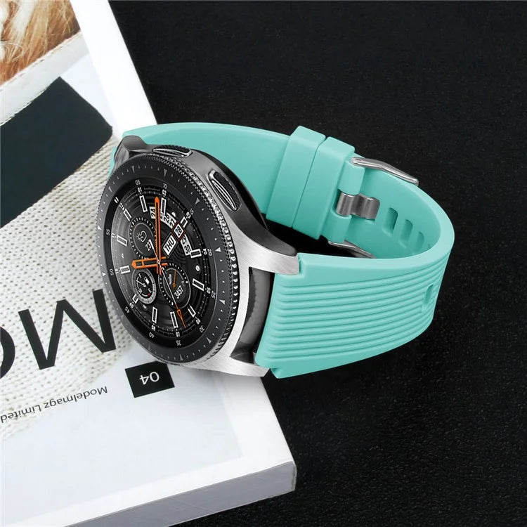 S Size 22mm Silicone Strap for Samsung Galaxy Watch Active / Galaxy Watch 46mm / Huawei Watch GT 2 Replacement Band