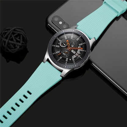 S Size 22mm Silicone Strap for Samsung Galaxy Watch Active / Galaxy Watch 46mm / Huawei Watch GT 2 Replacement Band
