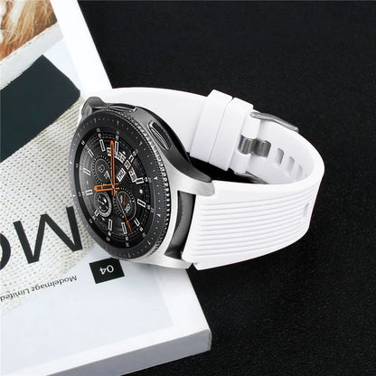 L Size 22mm Silicone Strap for Samsung Galaxy Watch Active / Galaxy Watch 46mm / Huawei Watch GT 2 Smartwatch Band