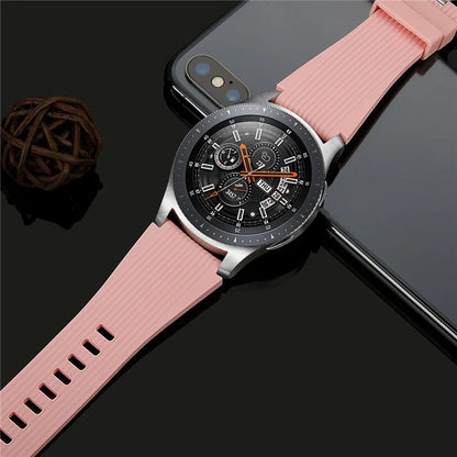 L Size 22mm Silicone Strap for Samsung Galaxy Watch Active / Galaxy Watch 46mm / Huawei Watch GT 2 Smartwatch Band