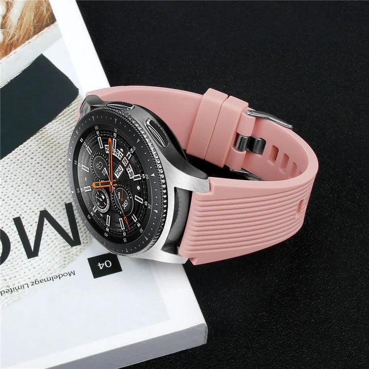 L Size 22mm Silicone Strap for Samsung Galaxy Watch Active / Galaxy Watch 46mm / Huawei Watch GT 2 Smartwatch Band