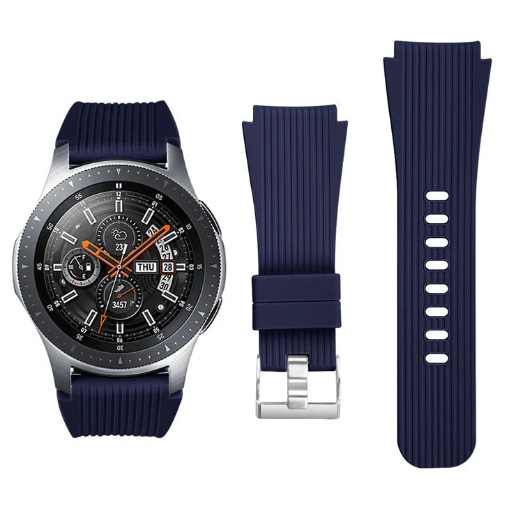 L Size 22mm Silicone Strap for Samsung Galaxy Watch Active / Galaxy Watch 46mm / Huawei Watch GT 2 Smartwatch Band