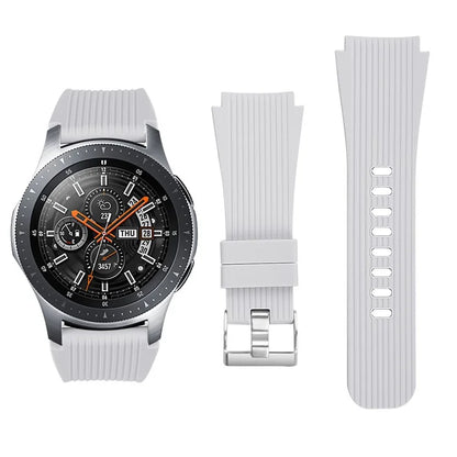 L Size 22mm Silicone Strap for Samsung Galaxy Watch Active / Galaxy Watch 46mm / Huawei Watch GT 2 Smartwatch Band