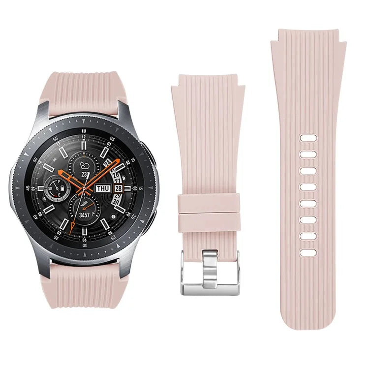 L Size 22mm Silicone Strap for Samsung Galaxy Watch Active / Galaxy Watch 46mm / Huawei Watch GT 2 Smartwatch Band