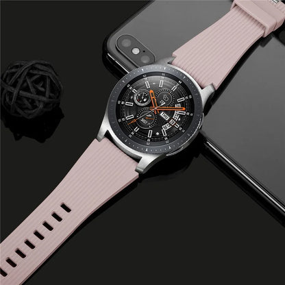 L Size 22mm Silicone Strap for Samsung Galaxy Watch Active / Galaxy Watch 46mm / Huawei Watch GT 2 Smartwatch Band
