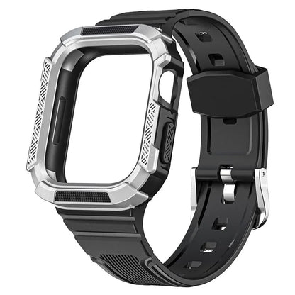 For Apple Watch Series 9 8 7 41mm / 6 5 4 SE (2023) SE (2022) SE 40mm / 3 2 1 38mm Soft TPU Strap Integrated with PC Watch Case