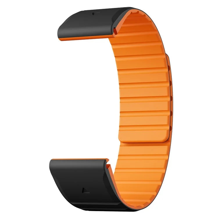 For Garmin Fenix 5 / 5X / 6X / 7X Watch Strap 22mm Dual Color Silicone Smart Watch Band