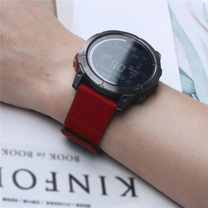 For Garmin Fenix 5 / 5X / 6X / 7X Watch Strap 22mm Dual Color Silicone Smart Watch Band