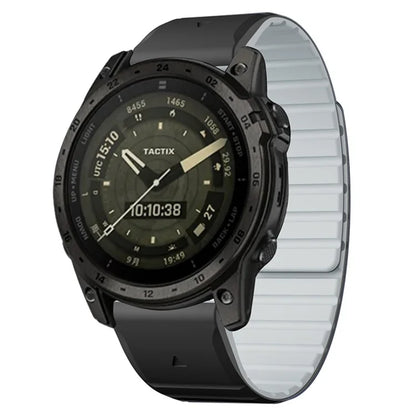 For Garmin Fenix 5 / 5X / 6X / 7X Watch Strap 22mm Dual Color Silicone Smart Watch Band