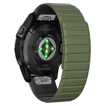 For Garmin Fenix 5 / 5X / 6X / 7X Watch Strap 22mm Dual Color Silicone Smart Watch Band