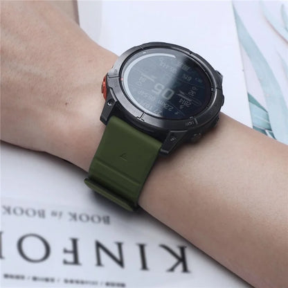 For Garmin Fenix 5 / 5X / 6X / 7X Watch Strap 22mm Dual Color Silicone Smart Watch Band
