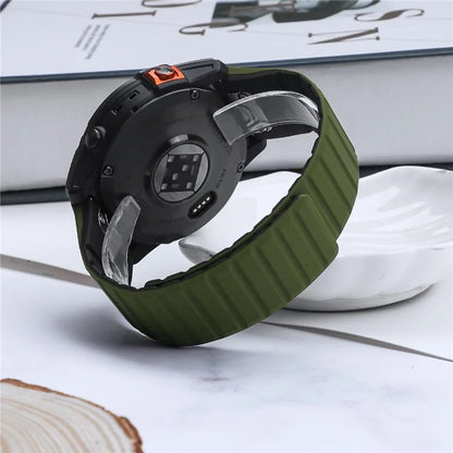 For Garmin Fenix 5 / 5X / 6X / 7X Watch Strap 22mm Dual Color Silicone Smart Watch Band