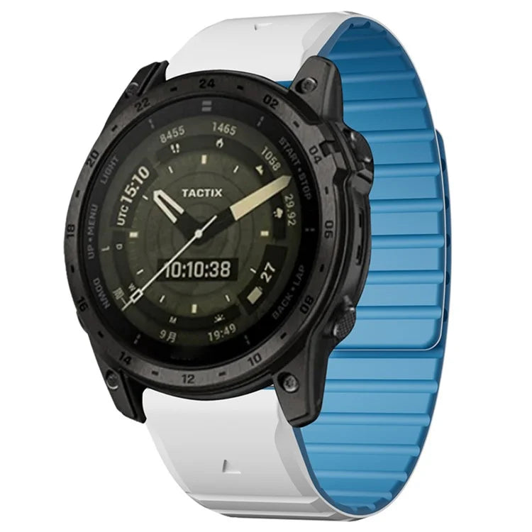 For Garmin Fenix 5 / 5X / 6X / 7X Replacement Strap 26mm Dual Color Silicone Smart Watchband