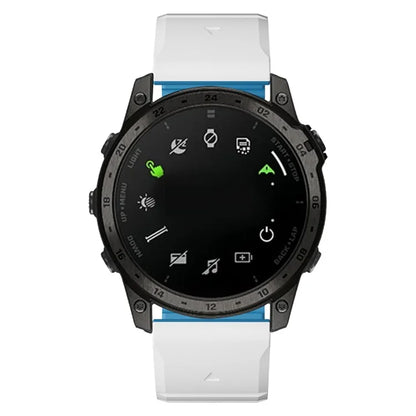 For Garmin Fenix 5 / 5X / 6X / 7X Replacement Strap 26mm Dual Color Silicone Smart Watchband