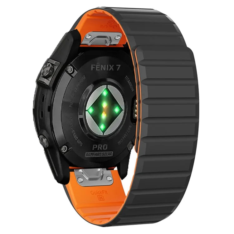 For Garmin Fenix 5 / 5X / 6X / 7X Replacement Strap 26mm Dual Color Silicone Smart Watchband