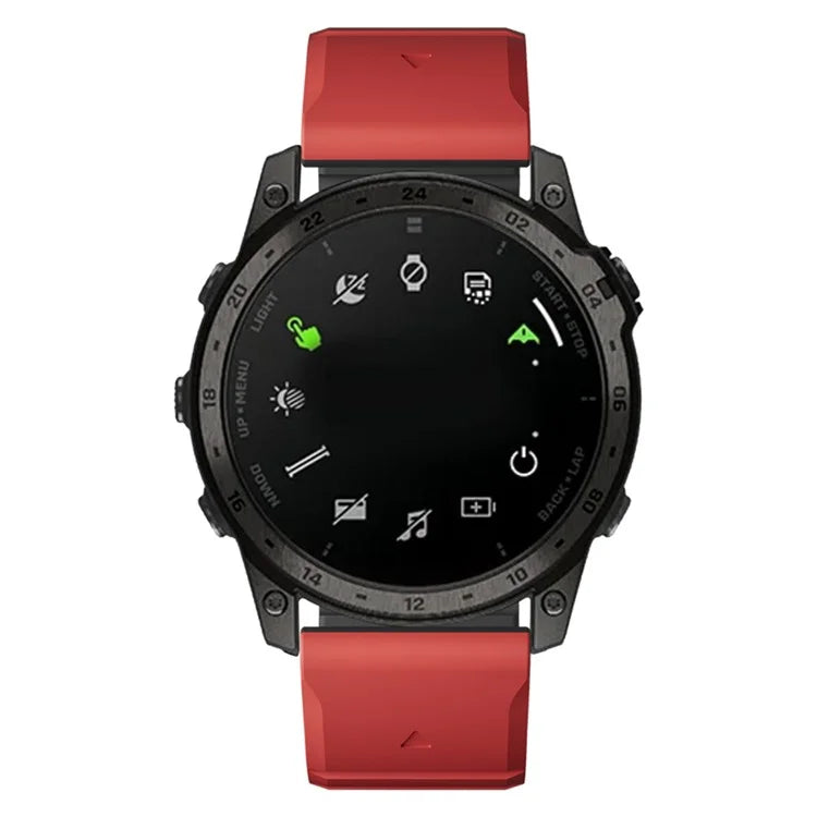 For Garmin Fenix 5 / 5X / 6X / 7X Replacement Strap 26mm Dual Color Silicone Smart Watchband