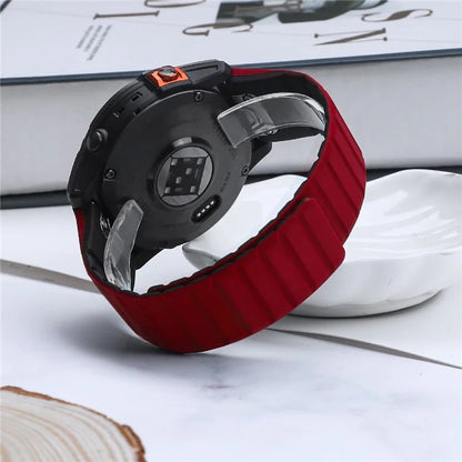 For Garmin Fenix 5 / 5X / 6X / 7X Replacement Strap 26mm Dual Color Silicone Smart Watchband