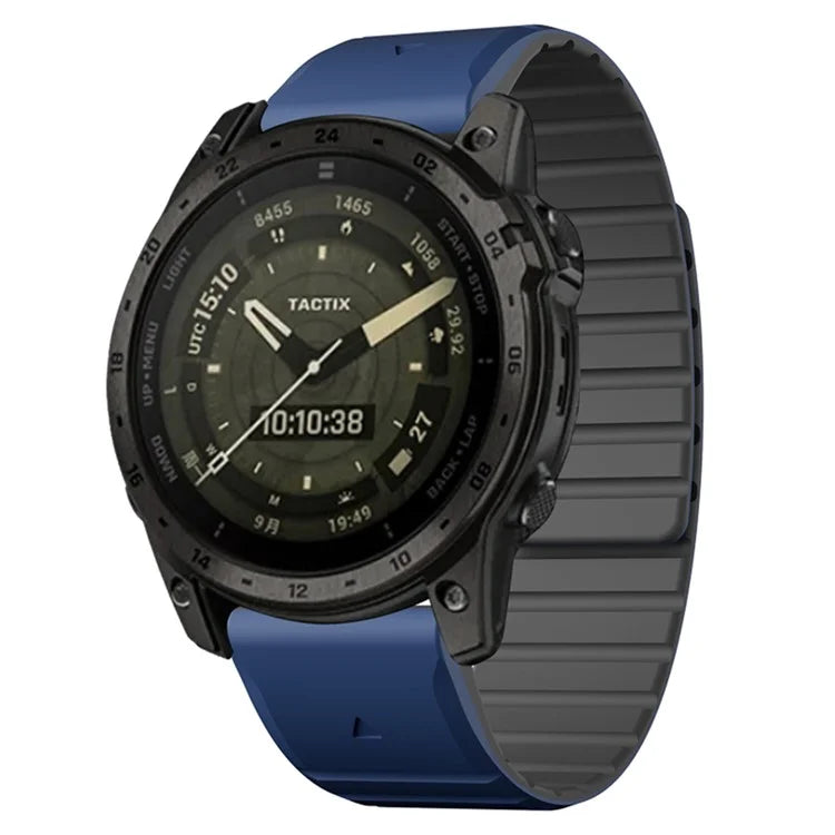 For Garmin Fenix 5 / 5X / 6X / 7X Replacement Strap 26mm Dual Color Silicone Smart Watchband