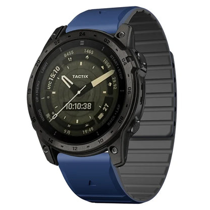 For Garmin Fenix 5 / 5X / 6X / 7X Replacement Strap 26mm Dual Color Silicone Smart Watchband