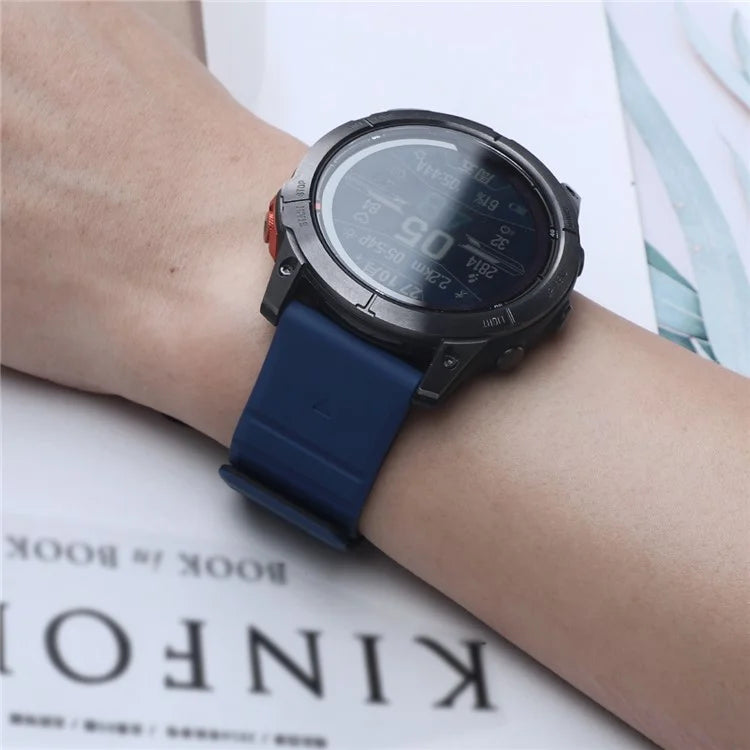 For Garmin Fenix 5 / 5X / 6X / 7X Replacement Strap 26mm Dual Color Silicone Smart Watchband