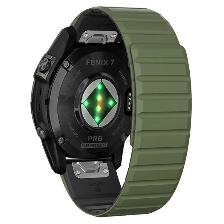 For Garmin Fenix 5 / 5X / 6X / 7X Replacement Strap 26mm Dual Color Silicone Smart Watchband