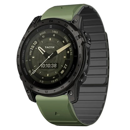 For Garmin Fenix 5 / 5X / 6X / 7X Replacement Strap 26mm Dual Color Silicone Smart Watchband
