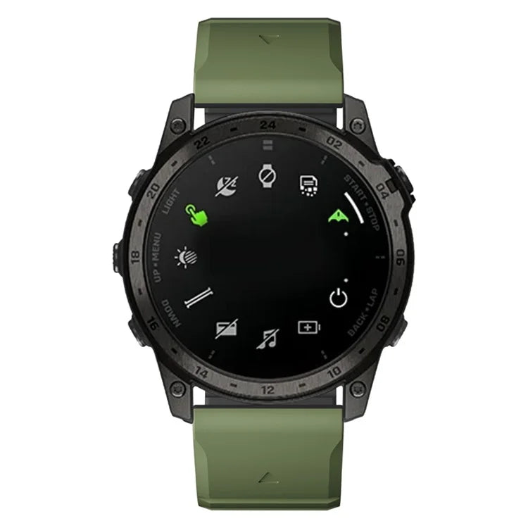 For Garmin Fenix 5 / 5X / 6X / 7X Replacement Strap 26mm Dual Color Silicone Smart Watchband