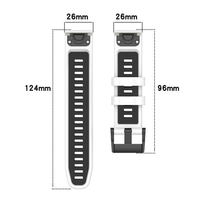 For Garmin Fenix 7X / Fenix 7X Pro Watch Band 26mm Waterproof Light Silicone Bracelet