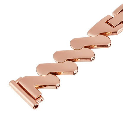 For Samsung Galaxy Watch6 40mm 44mm / Garmin Venu Watch Band 20mm Wave Zinc Alloy Strap
