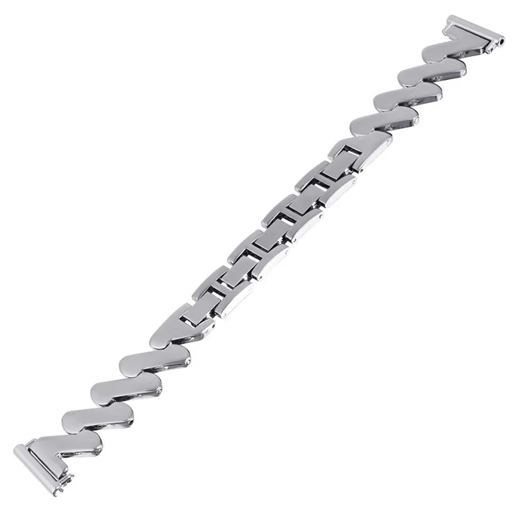 For Samsung Galaxy Watch6 40mm 44mm / Garmin Venu Watch Band 20mm Wave Zinc Alloy Strap