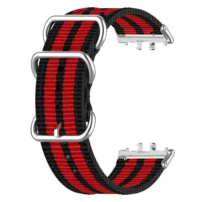 For Samsung Galaxy Fit3 SM-R390 Nylon Watch Strap Three Rings Replacement Wrist Band