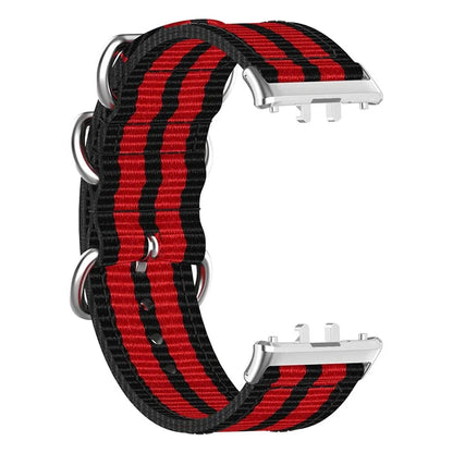 For Samsung Galaxy Fit3 SM-R390 Nylon Watch Strap Three Rings Replacement Wrist Band