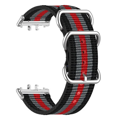 For Samsung Galaxy Fit3 SM-R390 Nylon Watch Strap Three Rings Replacement Wrist Band