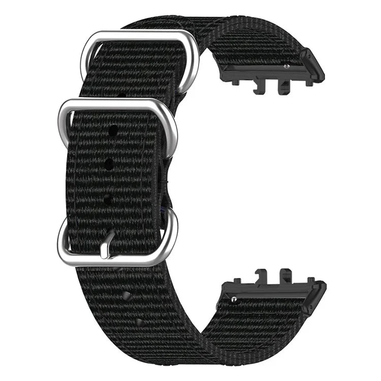For Samsung Galaxy Fit3 SM-R390 Nylon Watch Strap Three Rings Replacement Wrist Band