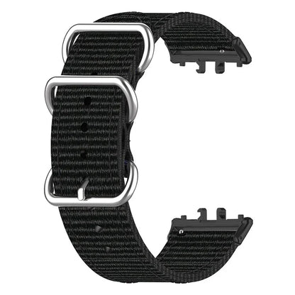 For Samsung Galaxy Fit3 SM-R390 Nylon Watch Strap Three Rings Replacement Wrist Band