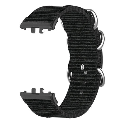 For Samsung Galaxy Fit3 SM-R390 Nylon Watch Strap Three Rings Replacement Wrist Band