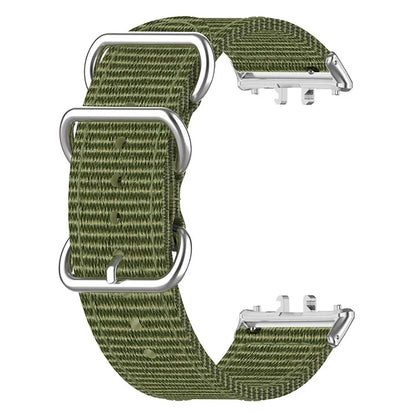 For Samsung Galaxy Fit3 SM-R390 Nylon Watch Strap Three Rings Replacement Wrist Band
