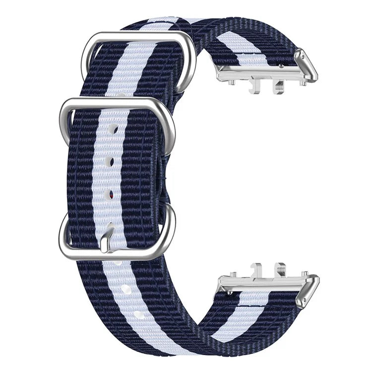 For Samsung Galaxy Fit3 SM-R390 Nylon Watch Strap Three Rings Replacement Wrist Band