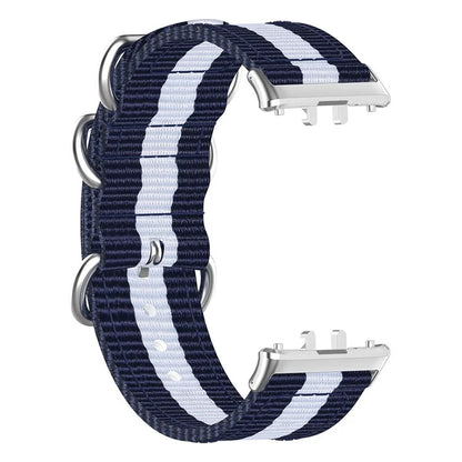For Samsung Galaxy Fit3 SM-R390 Nylon Watch Strap Three Rings Replacement Wrist Band