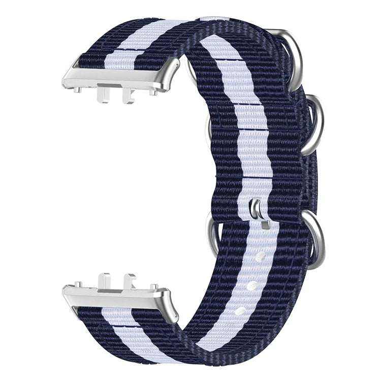 For Samsung Galaxy Fit3 SM-R390 Nylon Watch Strap Three Rings Replacement Wrist Band