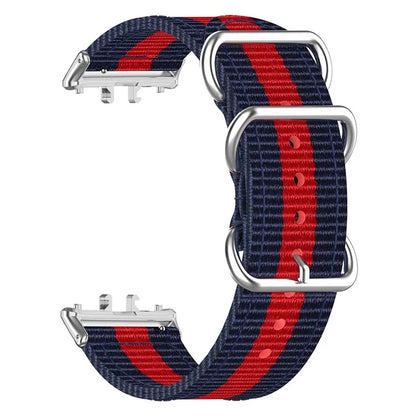 For Samsung Galaxy Fit3 SM-R390 Nylon Watch Strap Three Rings Replacement Wrist Band