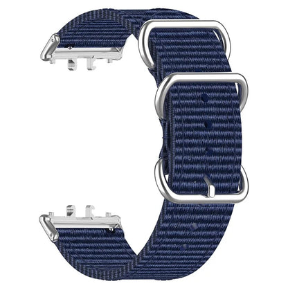 For Samsung Galaxy Fit3 SM-R390 Nylon Watch Strap Three Rings Replacement Wrist Band