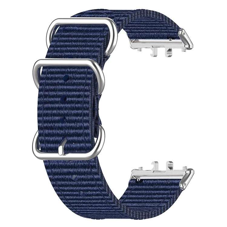 For Samsung Galaxy Fit3 SM-R390 Nylon Watch Strap Three Rings Replacement Wrist Band