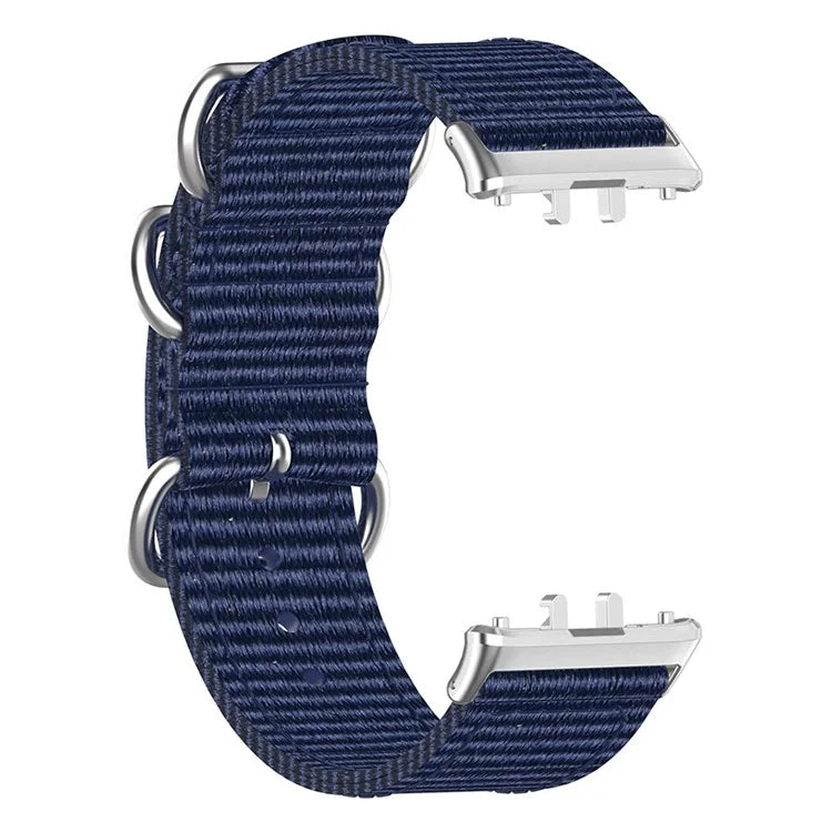 For Samsung Galaxy Fit3 SM-R390 Nylon Watch Strap Three Rings Replacement Wrist Band
