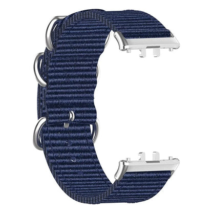 For Samsung Galaxy Fit3 SM-R390 Nylon Watch Strap Three Rings Replacement Wrist Band