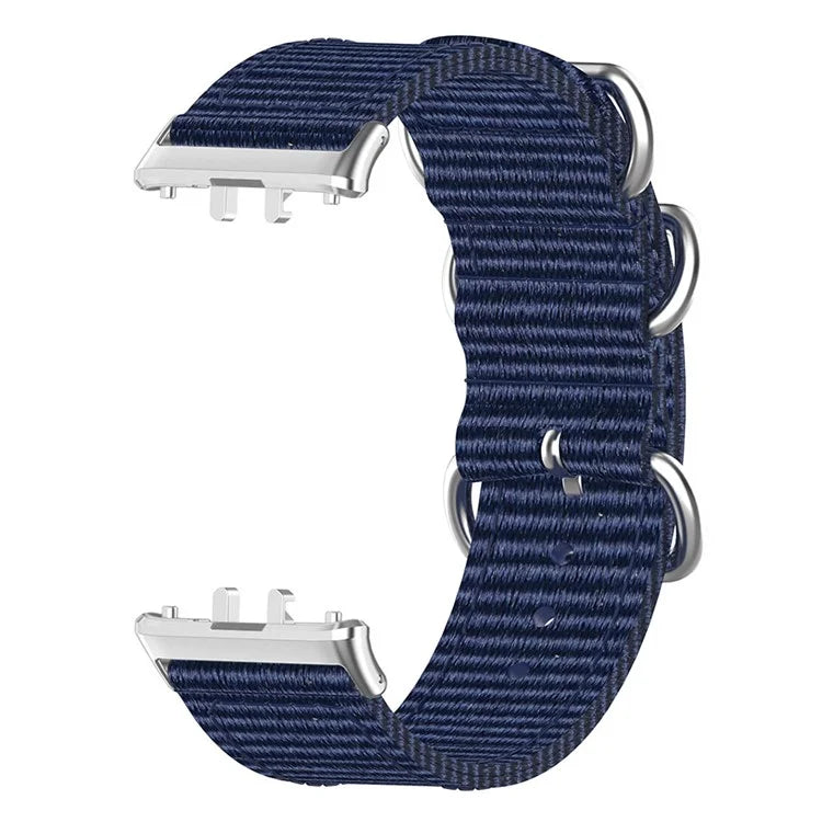 For Samsung Galaxy Fit3 SM-R390 Nylon Watch Strap Three Rings Replacement Wrist Band