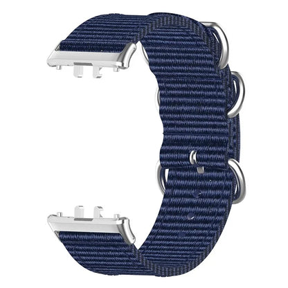 For Samsung Galaxy Fit3 SM-R390 Nylon Watch Strap Three Rings Replacement Wrist Band