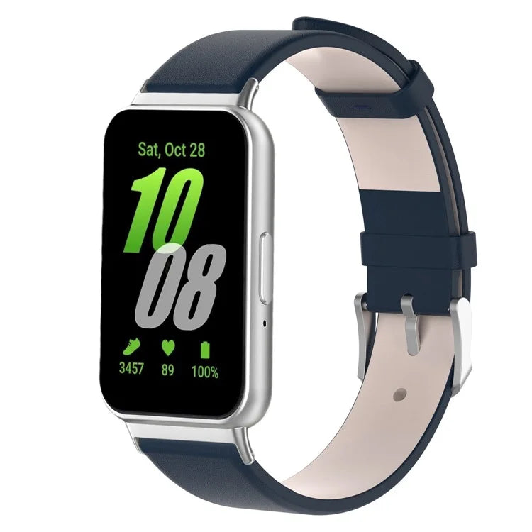For Samsung Galaxy Fit3 SM-R390 Replacement Wrist Band Adjustable Leather Watch Strap